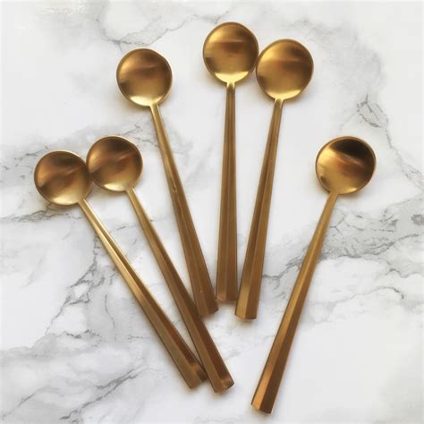 gold espresso spoon for sale 